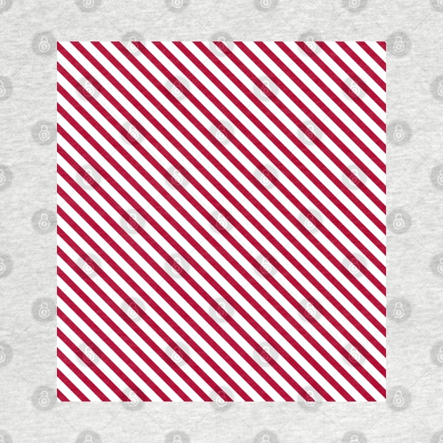 Red and White Candy Cane Stripes Diagonal Lines by squeakyricardo